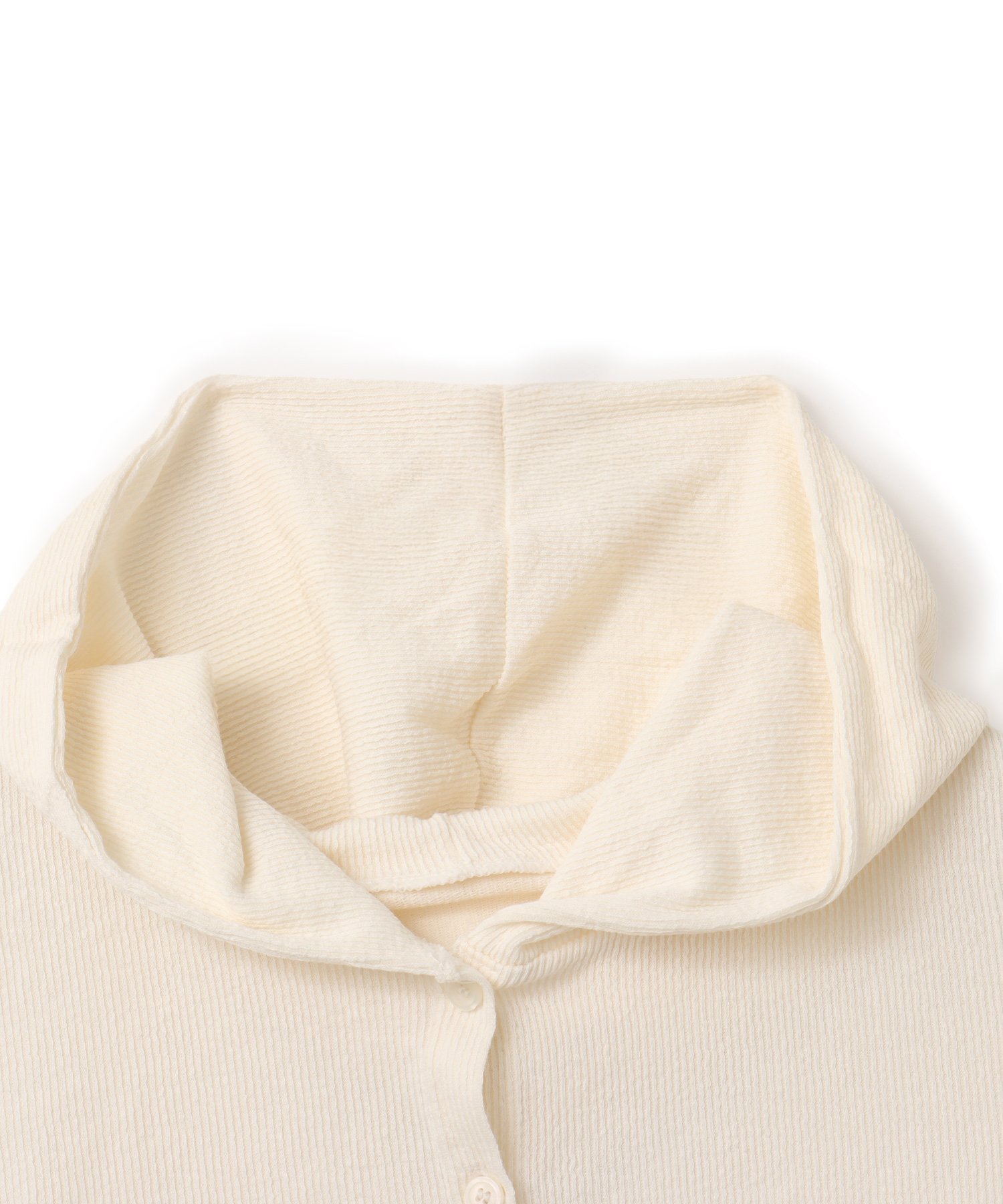 atmos pink atmos pink Shirring Hoodie Cardigan IVORY アトモス トップス ニット ホワイト