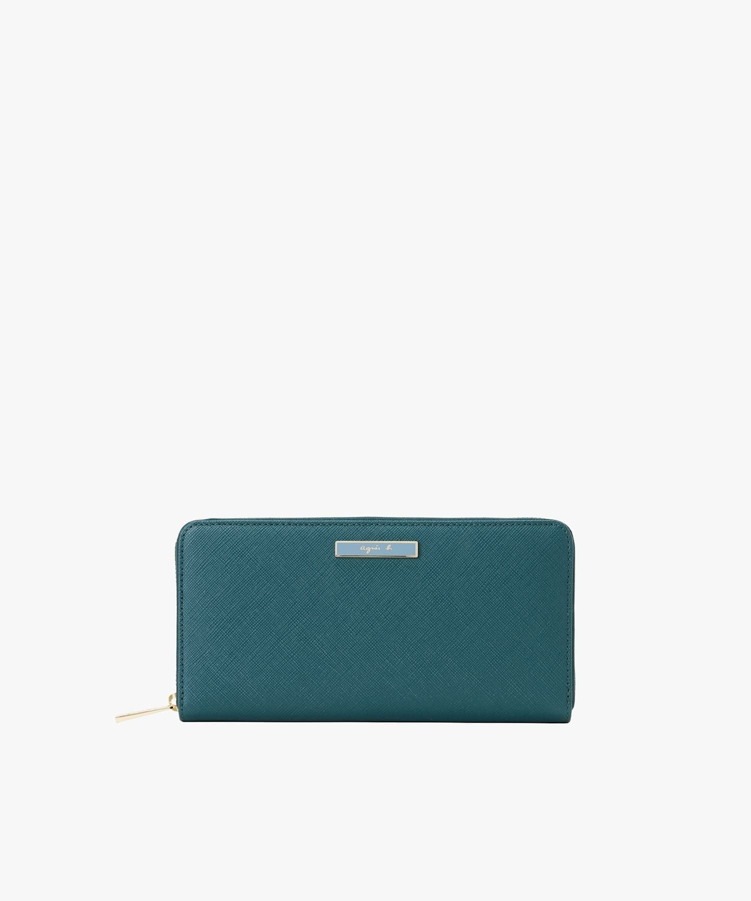 agnes b. VOYAGE レザー ラウンドジップ ロングウォレット "Erika" QAW05-02 アニエスベー 財布・ポーチ・ケース 財布 グリーン【送料無料】