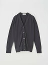 JOHN SMEDLEY Vネック長袖コットンニットカーディガン | YASMIN | 30G MODERN FIT ジョンスメドレー トップス ニット ネイビ...
