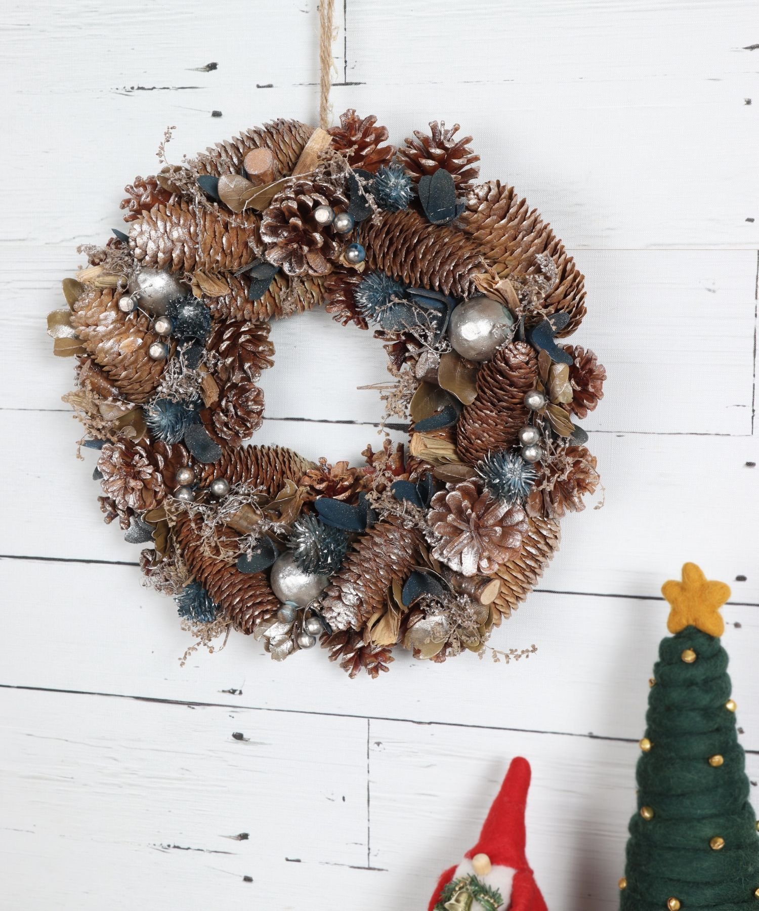 studio CLIP (U)X3ソラフラワーブルーリースL スタディオクリップ インテリア・生活雑貨 オブジェ・置物・アート ブルーのサムネイル