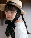 【SALE/50%OFF】ROPE' PICNIC KIDS 【KIDS】リボンカンカン帽 ロペピクニック 帽子 ハット ブラック