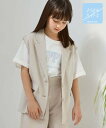 【SALE/50%OFF】GLOBAL WORK さらさら快適ジレ/キッズ/103881 グローバルワーク トップス ベスト・ジレ ブラック ホワイト