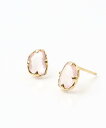 anq. 【anq.】SV925・カルセドニー/クォーツ/ローズクォーツ ドロップピアス クークロワッサン アクセサリー・腕時計 ピアス レッド【送料無料】
