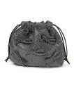 【SALE/20%OFF】LAKOLE キラキラリボン巾着ポーチ ラコレ 財布・ポーチ・ケース ポーチ ホワイト シルバー ブラック