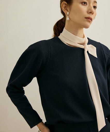 【SALE/50%OFF】ROPE' 【洗える】ジャガードニットプルオーバー(梨地プルオーバー)/セットアップ対応 ロペ トップス カットソー・Tシャツ ネイビー ベージュ【送料無料】 【SALE/50%OFF】ROPE' 【洗える】ジャガードニットプルオーバー(梨地プルオーバー)/セットアップ対応 ロペ トップス カットソー・Tシャツ ネイビー ベージュ【送料無料】