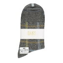 DAKS DAKS ソフト口ゴム マルチカラーチェック ソックス ナイガイ 靴下・レッグウェア 靴下 グレー ブラック