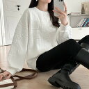 【SALE/25%OFF】COCOMOMO エンボスロゴトレーナー オーバーサイズ スウェット トレーナー 長袖 ココモモ トップス スウェット・トレーナー ホ...