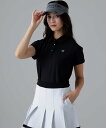 St ANDREWS 縄柄リンクス半袖シャツ (WOMENS) セントアンドリュース トップス ポロシャツ ピンク ホワイト ブラック【送料無料】