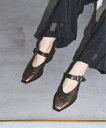 GRISE 《予約》GRISE LEATHER WESTERN メリージェーン ルタロン シューズ・靴 パンプス ブラウン ブラック【送料無料】