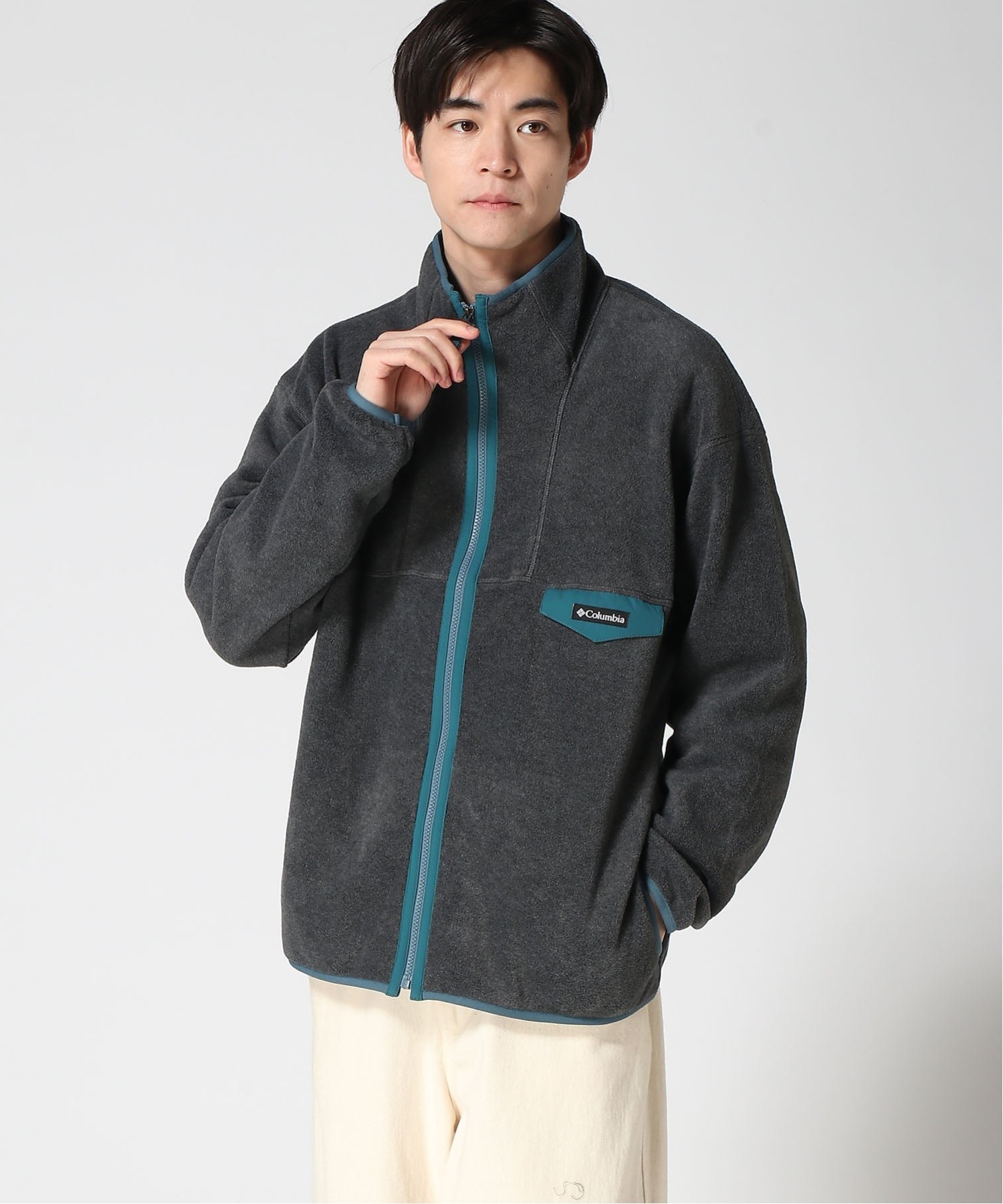 Columbia Columbia/(M)StormCrestRoad フリース ジャケット スラッシャー　バイ　リフルページ ジャケット・アウター その他のジャケット・アウター ベージュ グレー【送料無料】