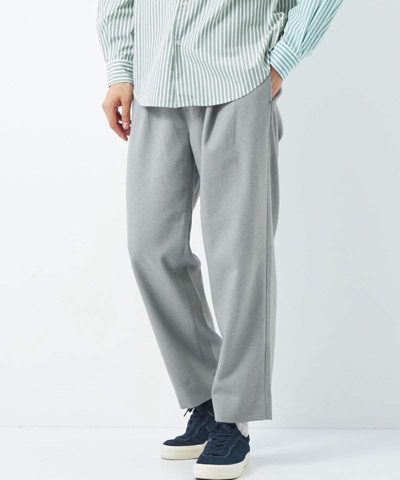 ユナイテッドアローズ 服（父向き） 【SALE／70%OFF】UNITED ARROWS green label relaxing テックフラノ バルーンパンツ -ストレッチ・マシンウオッシャブル・防シワ- ユナイテッドアローズ アウトレット パンツ その他のパンツ グレー ブルー