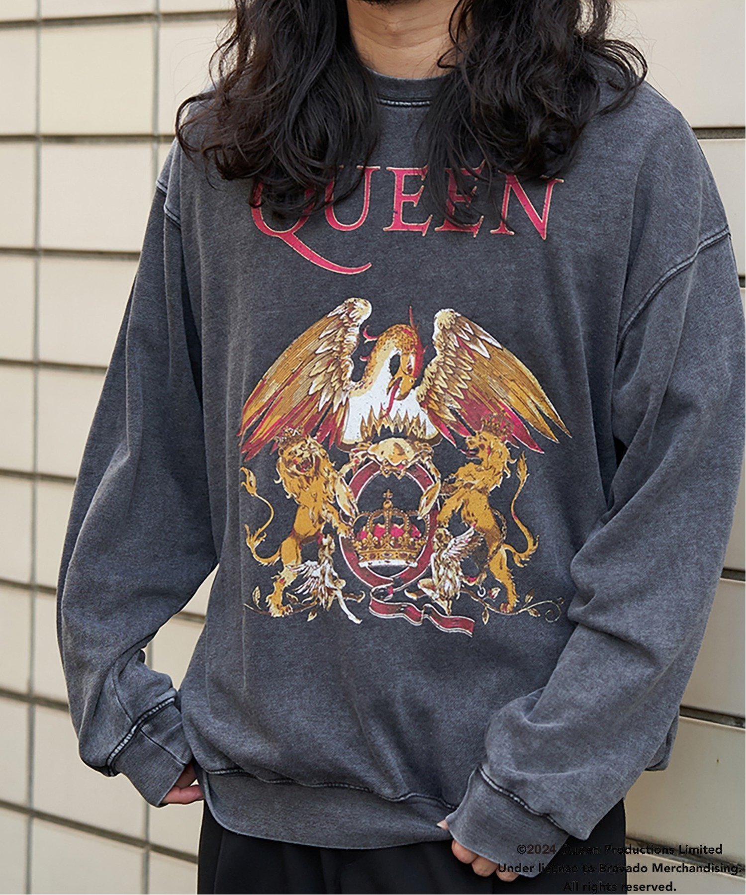 【SALE／16%OFF】VENCE share style MENs Queen クイーン ロゴスウェット ヴァンス エクスチェンジ パンツ ジャージ・スウェットパンツ グレー ブラック【送料無料】