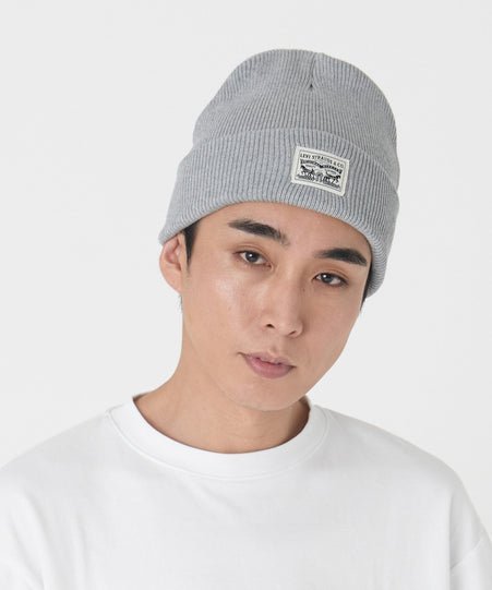 【SALE／50%OFF】Levi's BACKPATCH ビーニー グレー リーバイス 帽子 キャップ グレー
