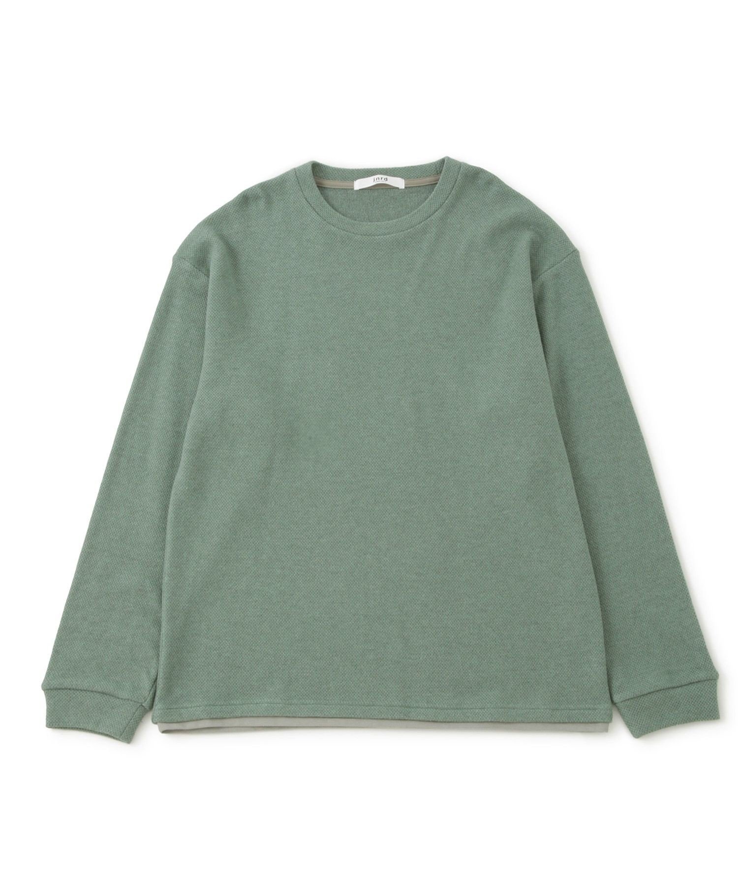 j.n.r.d 起毛フェイクレイヤード ジュン スタンダード ピックス トップス カットソー・Tシャツ ホワイト ネイビー グレー グリーン