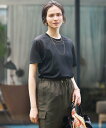 【SALE/20%OFF】23区 L 【SLOW/一部店舗限定】シースルートリコット シアー Tシャツ ニジュウサンク トップス カットソー・Tシャツ ブラック...