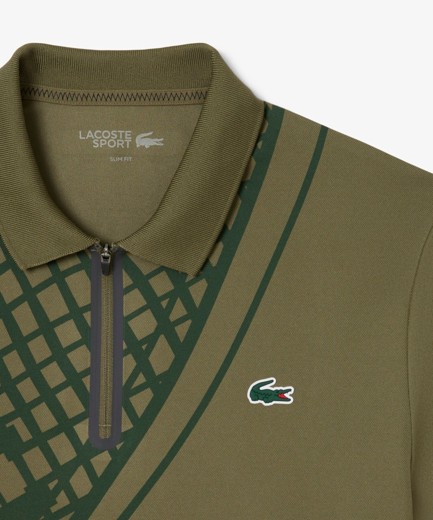 【SALE／30%OFF】LACOSTE アシンメトリーラケットグラフィックウルトラドライポロシャツ ラコステ トップス ポロシャツ グリーン【送料無料】