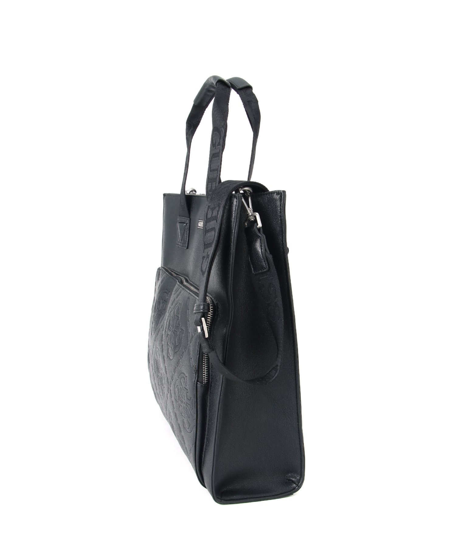 GUESS トートバッグ (M)BOSTON Tote ゲス バッグ トートバッグ ブラック