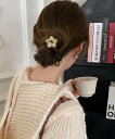 pur chouchou pur chouchou/(W)フラワーヘアゴム ミニョントレフル ルームヨンマルサンセレクティッド ヘアアクセサリー ヘアゴム ホワ...