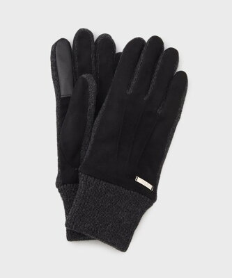 【SALE/20%OFF】TAKEO KIKUCHI スエード調 ニットコンビ グローブ タケオキクチ ファッション雑貨 手袋 ブラック ブラウン ベージュ ネイビー【送料無料】