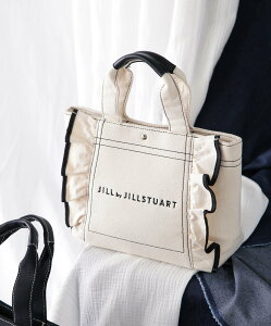 JILL by JILL STUART フリルトート小 ジル バイ ジル スチュアート バッグ その他のバッグ ホワイト ブラック ブラウン【送料無料】