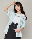 SISTER JENNI 肩あきドッキングシアーシャツ ジェニィオンラインショップ トップス カットソー Tシャツ ブルー グレー グリーン