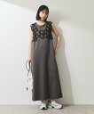 【SALE/50%OFF】ADAM ET ROPE' FEMME 【WEB限定】・【オケージョン】アートベストマルチWAYワンピース アダムエロペ ワンピース・ドレス ワンピース ブラック グレー【送料無料】