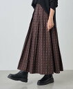 BEARDSLEY 先染めチェックタックスカート ビアズリー スカート ロング・マキシスカート ブラック ブラウン【送料無料】