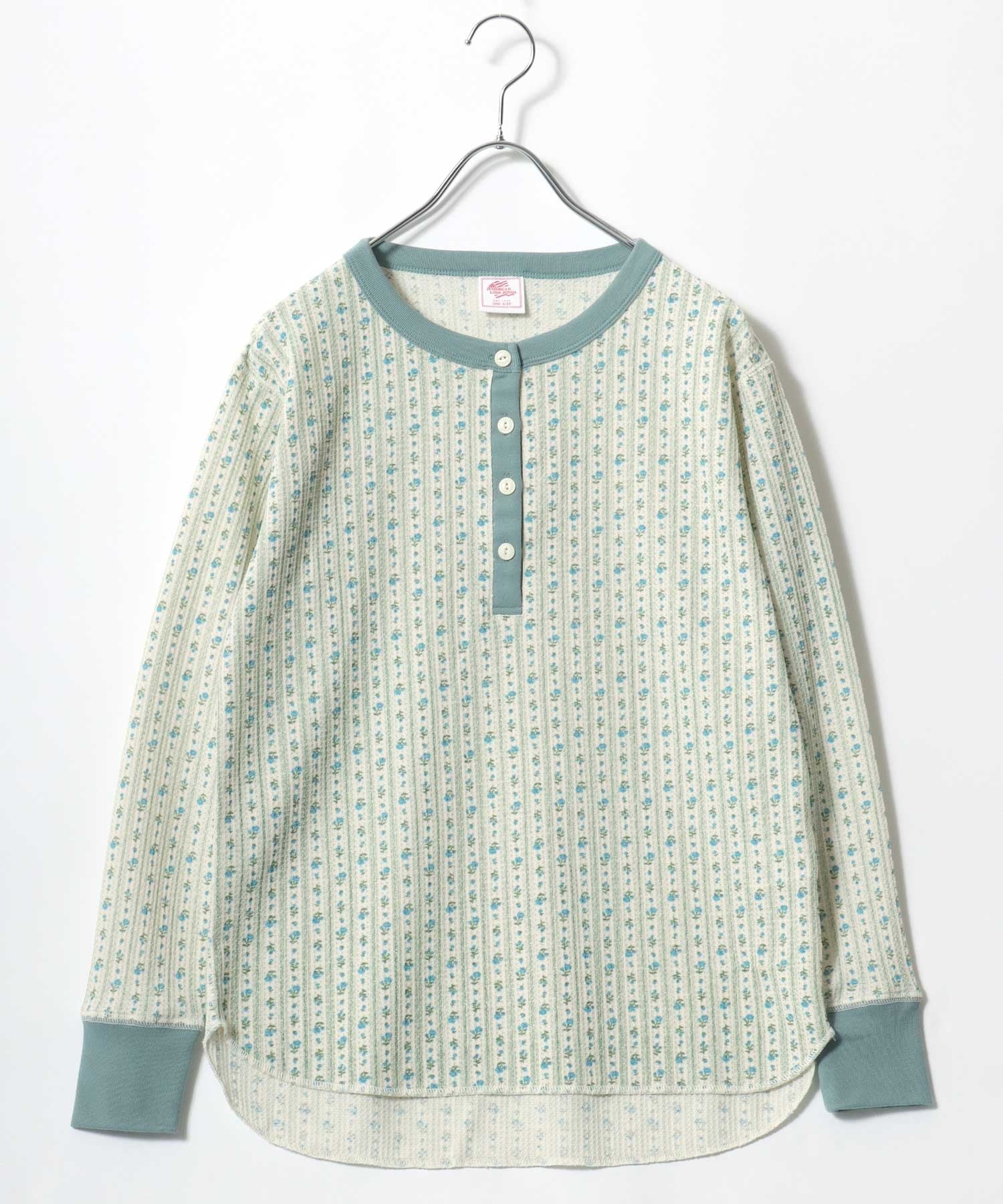 JEMORGAN JEMORGAN ジェーイーモーガン Tシャツ レディース 長袖 ロンT 花柄 ヘンリーネック リンガー ルームウェア サロンハミュー トップス カットソー・Tシャツ ブルー パープル ピンク イエロー