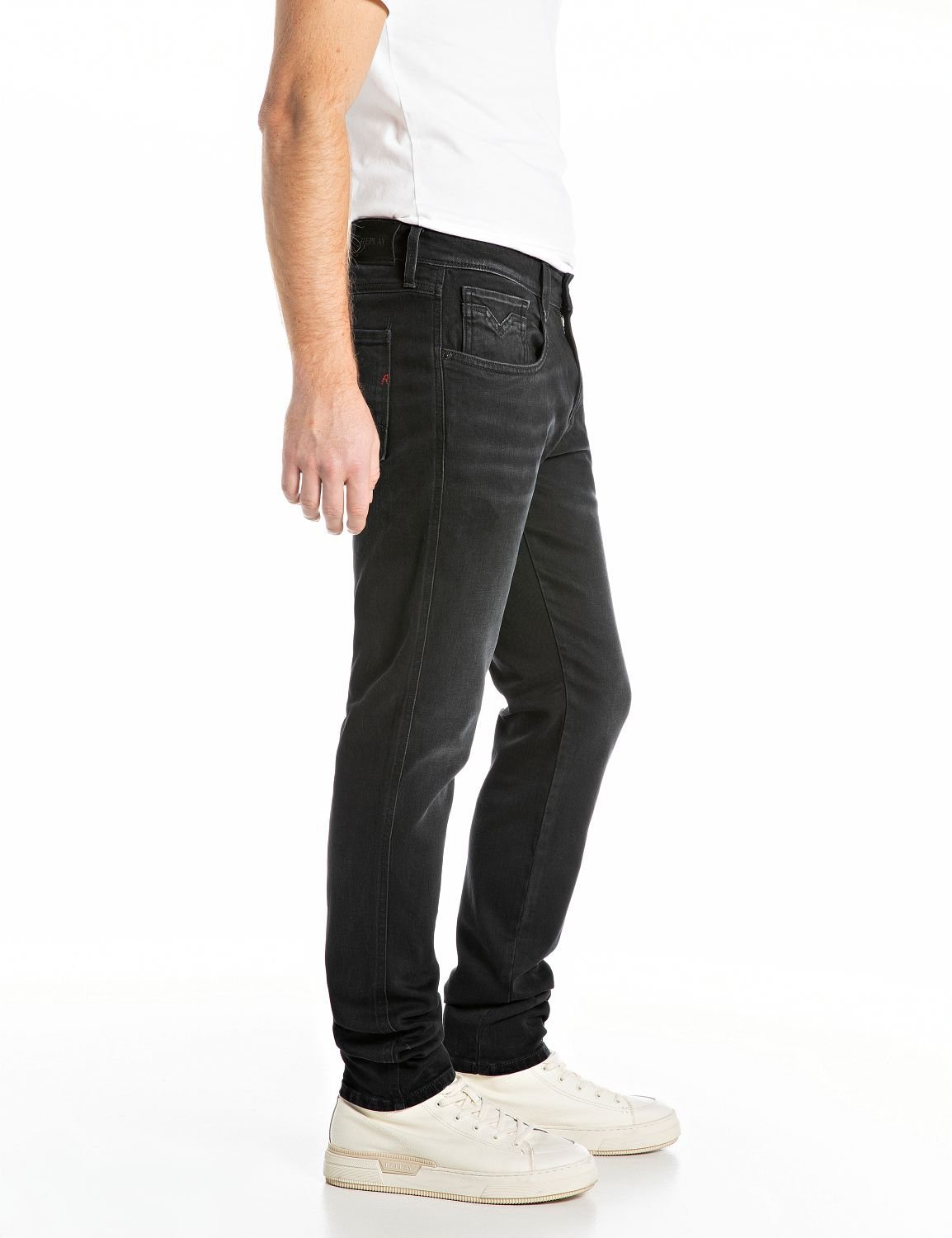 【SALE／40%OFF】REPLAY スリムフィットANBASS TOUCH DENIM リプレイ パンツ ジーンズ・デニムパンツ ブラック【送料無料】