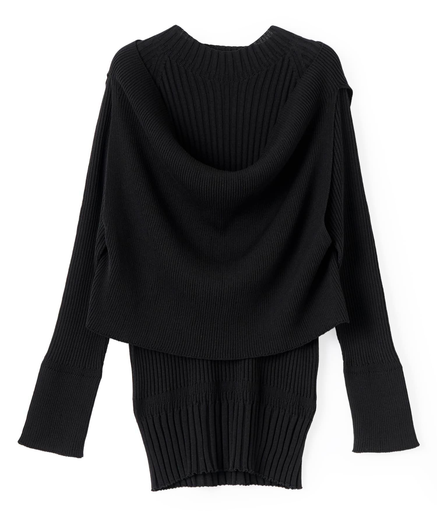 Leilian 2WAYハイネックニット レリアン トップス ニット ブラック