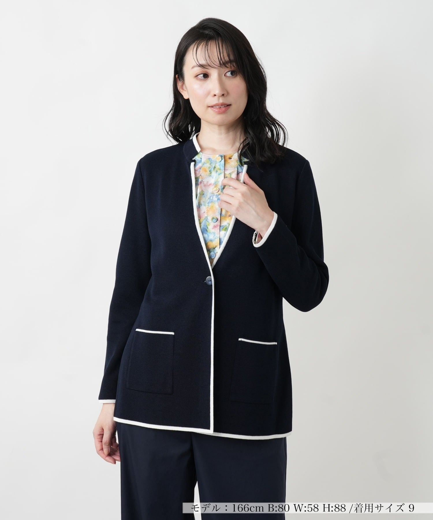 Leilian ジャケット レリアン ジャケット・アウター テーラードジャケット・ブレザー ネイビー