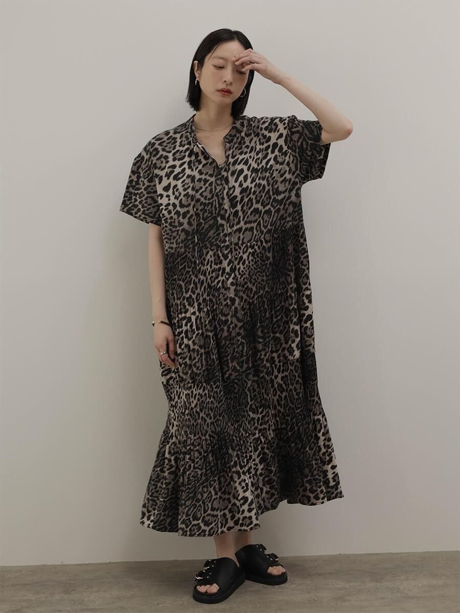 RADIATE レオパートキーネックワンピース ラシュッド ワンピース・ドレス その他のワンピース・ドレス