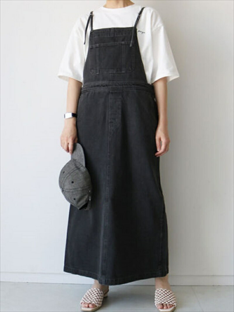 【SALE／50%OFF】Lugnoncure Lugnoncure/デニムジャンスカ テチチ ワンピース・ドレス ジャンパースカート グレー ブルーのサムネイル