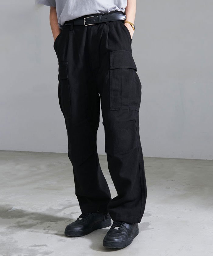 【SALE/10%OFF】SB select SB select カーゴワイドパンツ ゆったり シルバーバレット パンツ カーゴパンツ カーキグリーン ベージュ ブラック【送料無料】