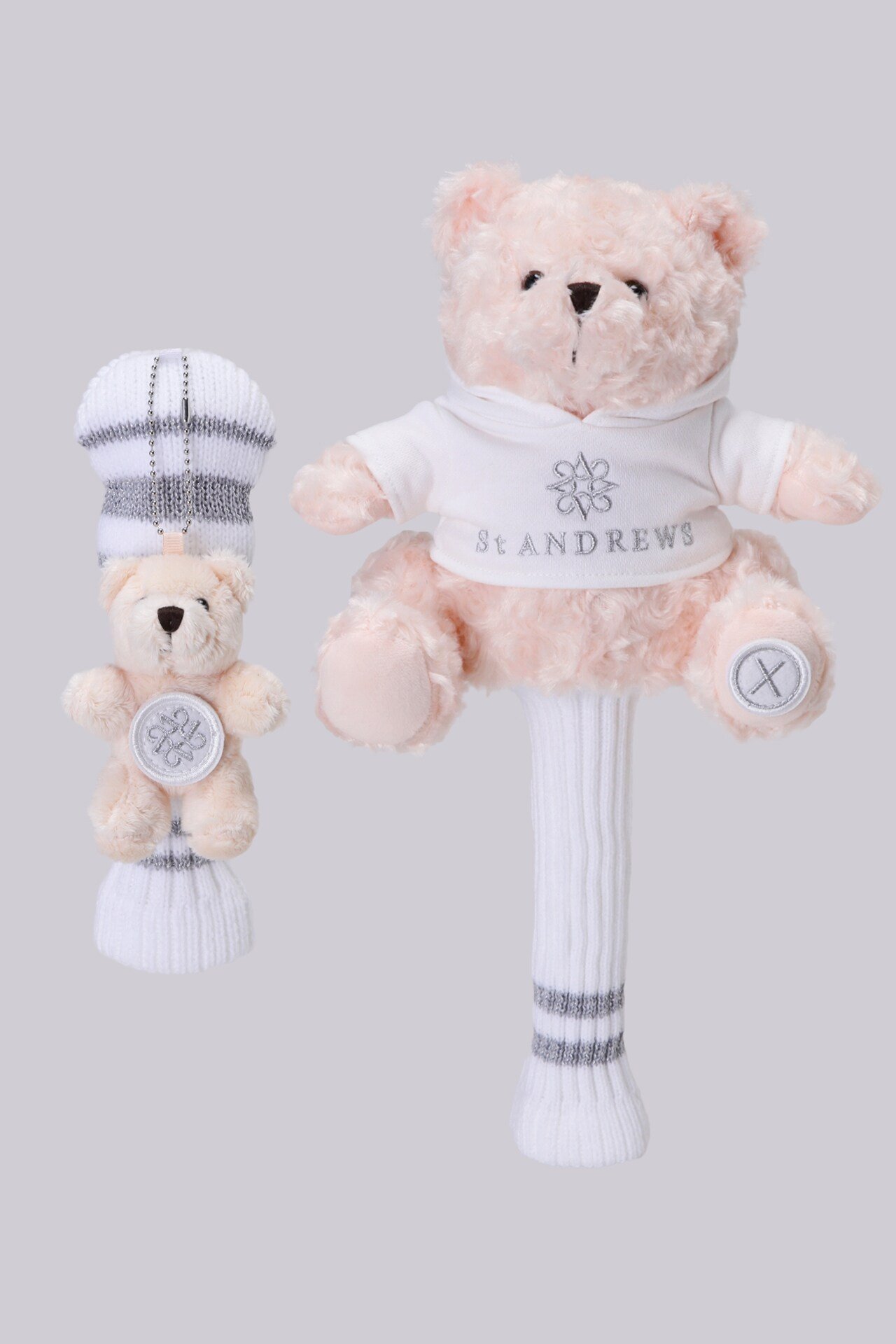 St ANDREWS テディベア ヘッドカバーセット (UNISEX) セントアンドリュース スポーツ・アウトドア用品 ゴルフグッズ ベージュ ピンク【送料無料】