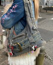 XU 【XU】denim eyelet belt bag ネバーマインドザエックスユー/チカシツプラス バッグ ショルダーバッグ ブルー【送料無料】