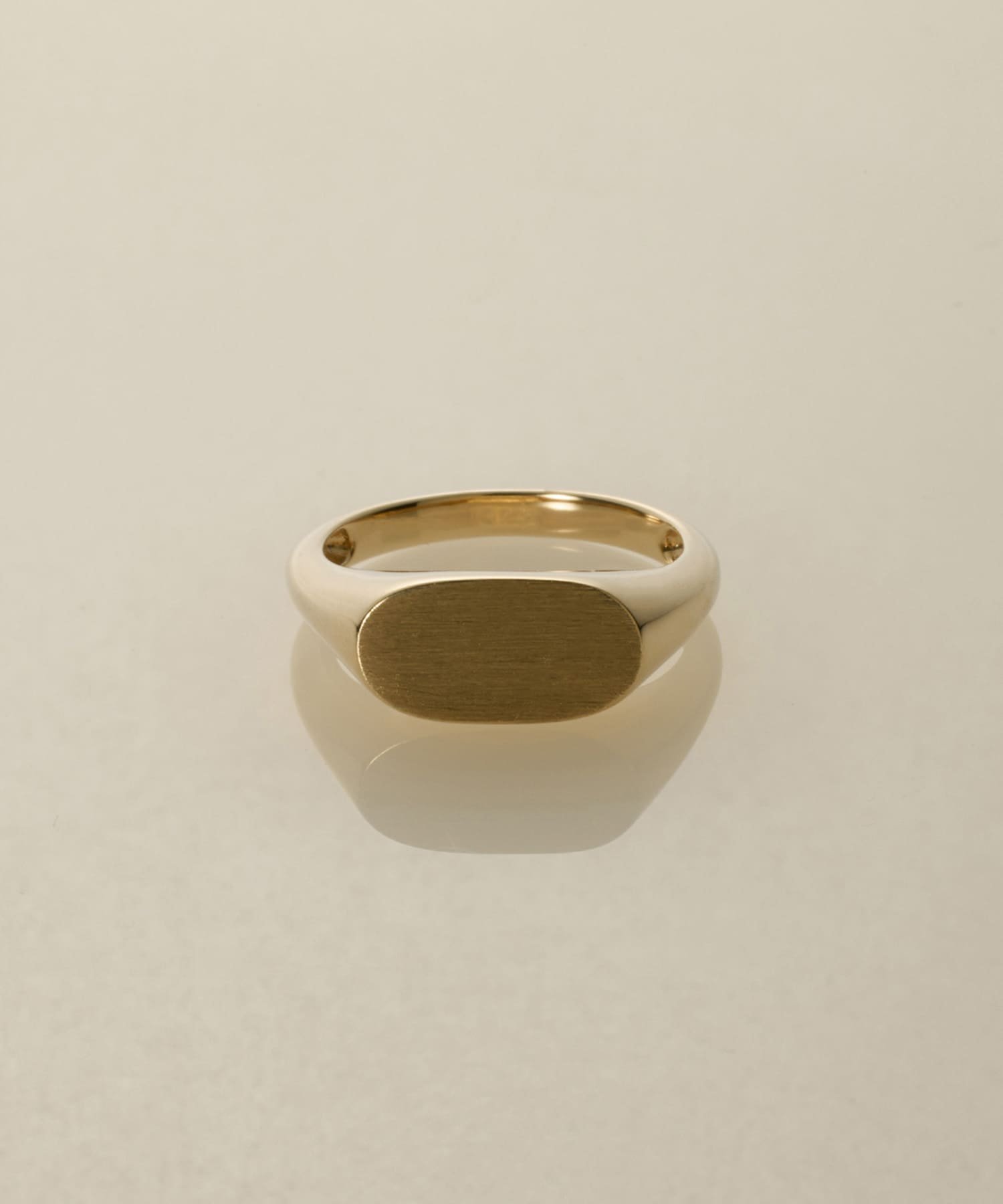 XOZ K10 mat oval signet ring gold マットオーバル シグネットリング ゴールド クロスオズ アクセサリー・腕時計 リング・指輪 ゴールド