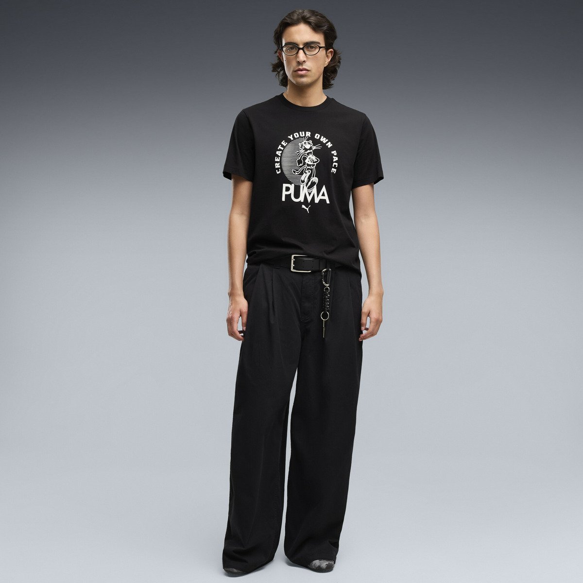 メンズ グラフィック スーパープーマ 半袖 Tシャツ GRAPHIC Super Puma Tee プーマ トップス カットソー・Tシャツ ブラック