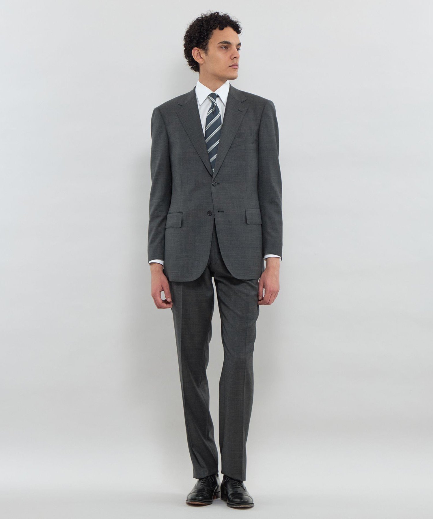 【OX BRIDGE】【LoroPiana/ロロ・ピアーナ】グレンチェックスーツ マッキントッシュ ロンドン スーツ・フォーマル スーツジャケット グレー