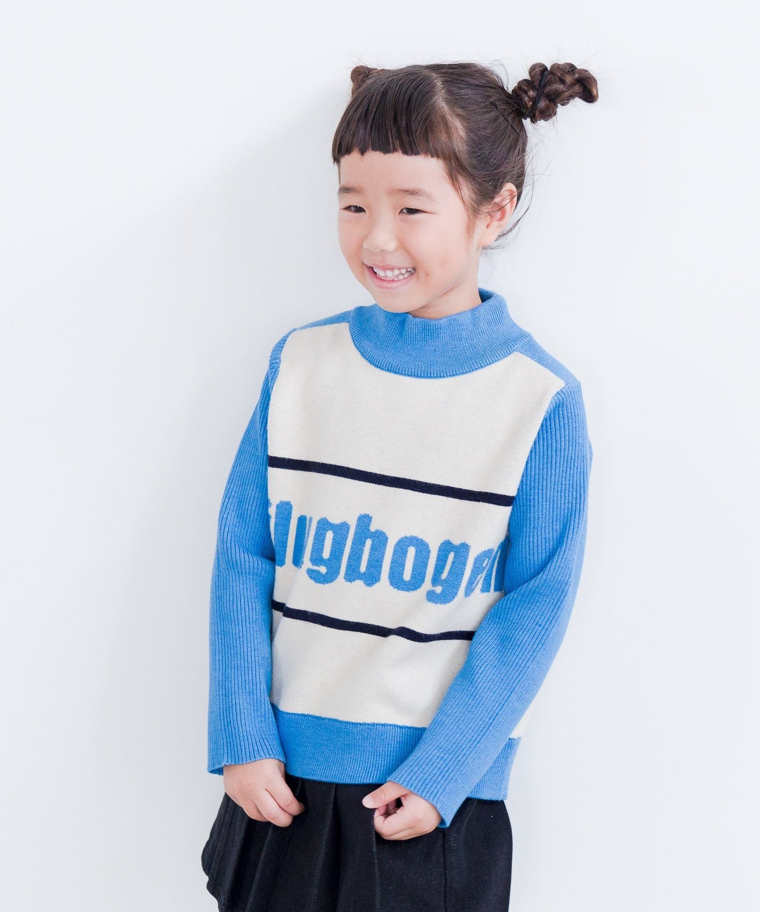 【SALE／40%OFF】LOWRYS FARM スキーロゴジャガードニット ローリーズファーム トップス ニット ブルー レッドのサムネイル