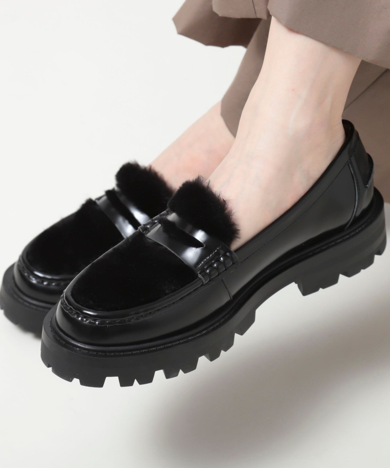 【SALE／30%OFF】NOLLEY'S 【ARTESANOS/アルテサノス】 ◇【WEB限定】ファーローファー ノーリーズ シューズ・靴 その他のシューズ・靴 ブラック【送料無料】のサムネイル