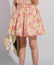 BeBe 【DEVEAUX】水彩風花柄キュロットパンツ(90~150cm) ベベ オンライン ストア パンツ キュロット ピンク グレー【送料無料】