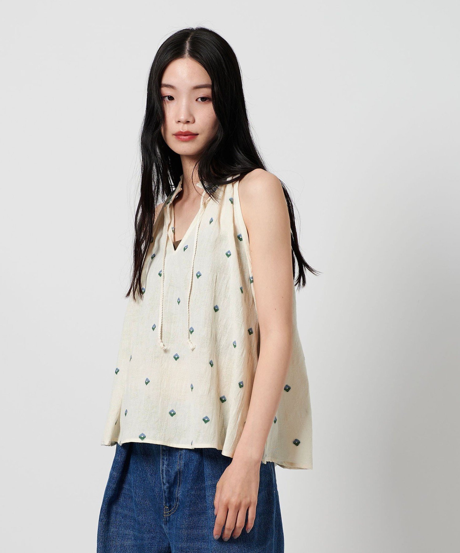 BEAUTY&YOUTH UNITED ARROWS <LOUIZON>NENATO ノースリーブ ブラウス ビューティー&ユース ユナイテッドアローズ ワンピース・ドレス チュニック ホワイト【送料無料】