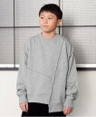 【SALE/50%OFF】GLAZOS 【大人向けサイズあり】【速乾・毛玉になりにくい】パッチワークビッグトレーナー ナルミヤオンライン トップス スウェット・...