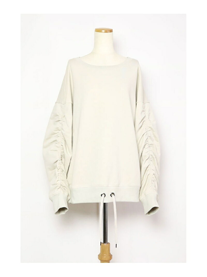 AULA AILA ギャザースリーブプルオーバー アウラアイラ トップス ニット ネイビー グリーン ブラック【送料無料】のサムネイル