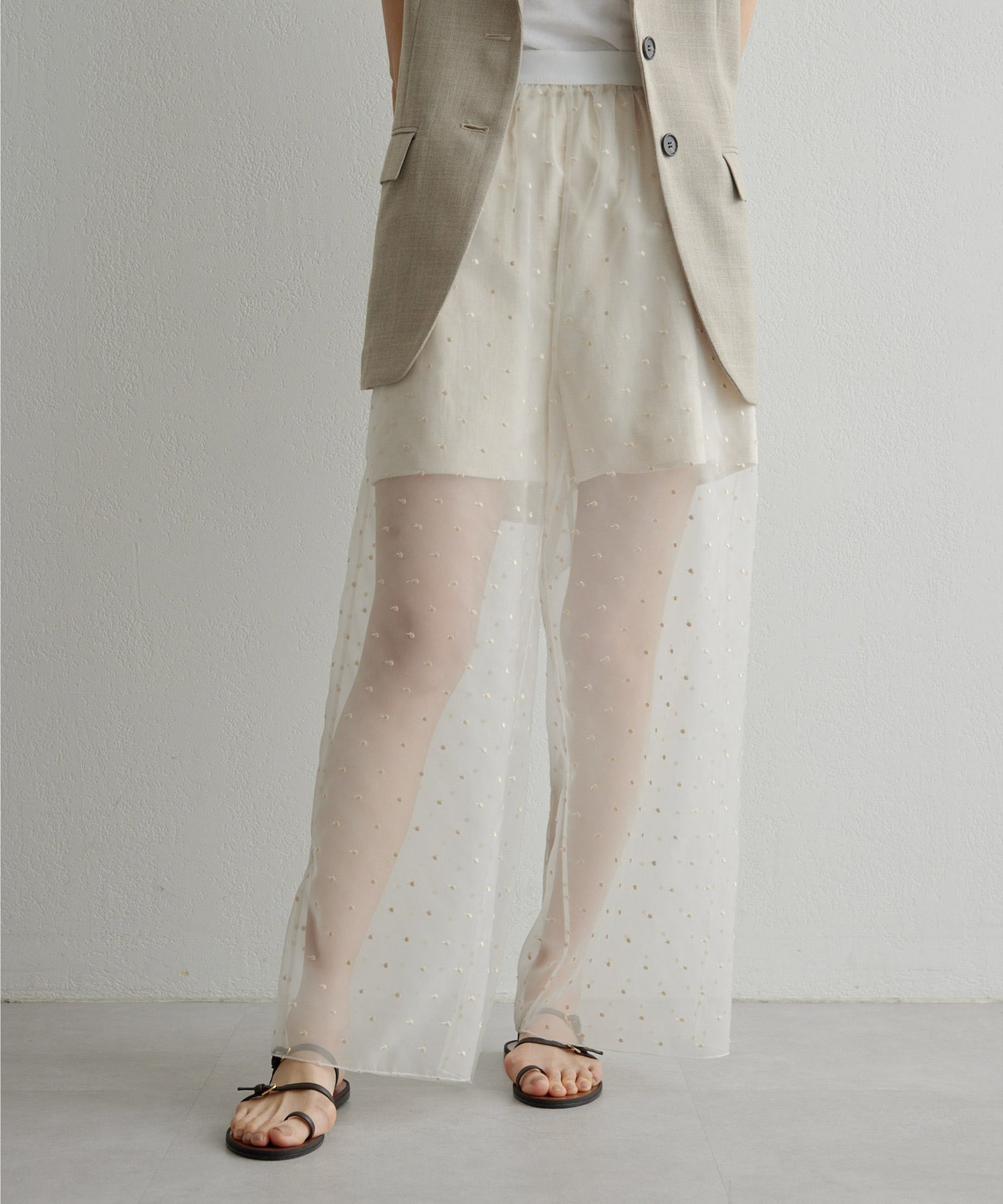 Whim Gazette ドットシアーパンツ ウィム ガゼット パンツ その他のパンツ ブラック ホワイト【送料無料】のサムネイル