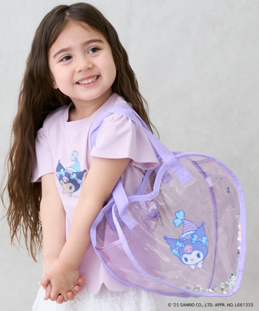 petit main 【サンリオキャラクターズ】キラキラハート型クリアバッグ ナルミヤオンライン バッグ リュック・バックパック ブルー パープル ピンクのサムネイル