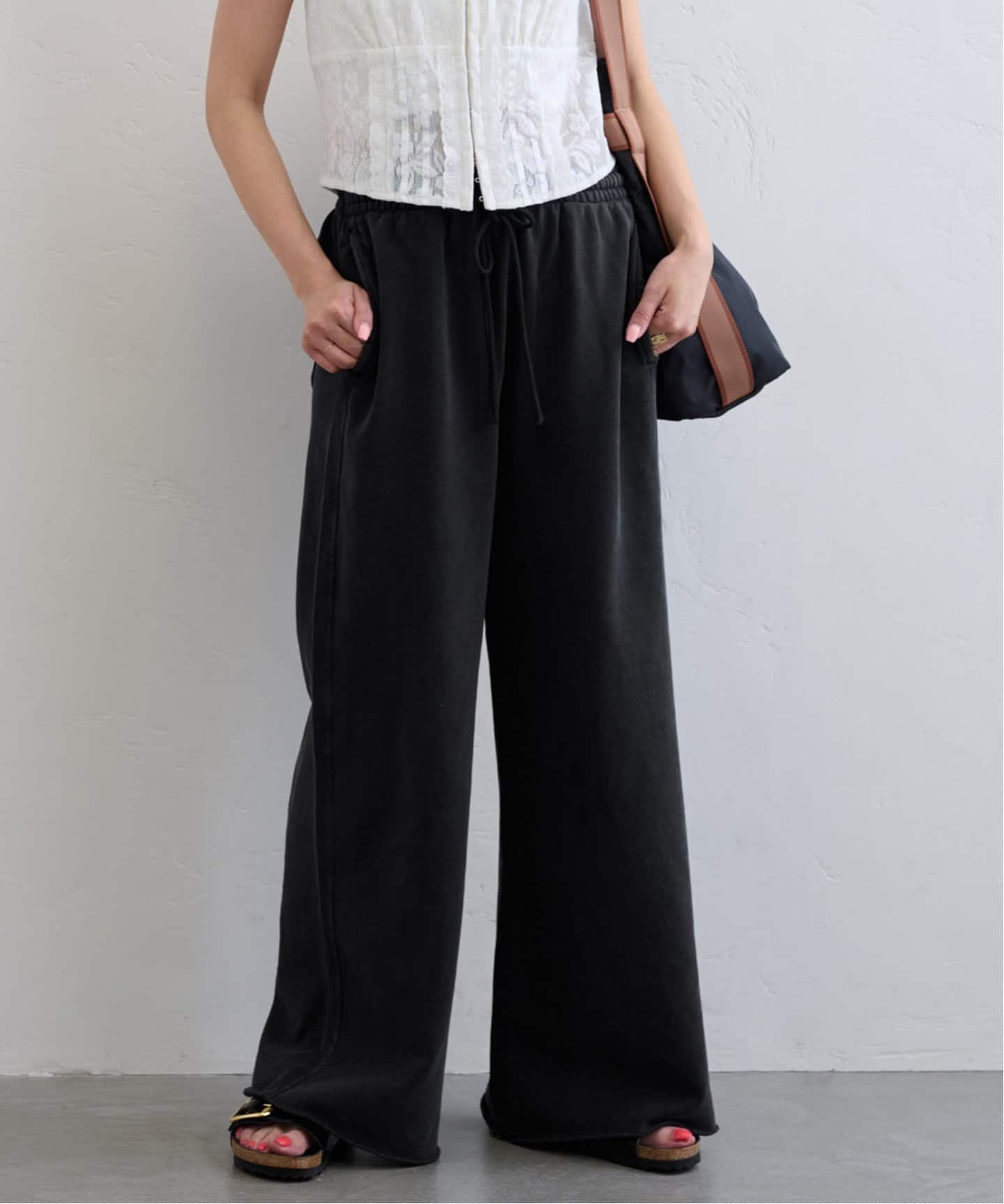 U by SPICK&SPAN 《追加》ガーメントダイスウェットパンツ ユーバイスピックアンドスパン パンツ ジャージ・スウェットパンツ グレー【送料無料】のサムネイル