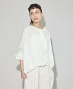 GARAGE OF GOOD CLOTHING シアーギャザーハーフスリーブブラウス ガレージ オブ グッド クロージング トップス シャツ・ブラウス ブラック...