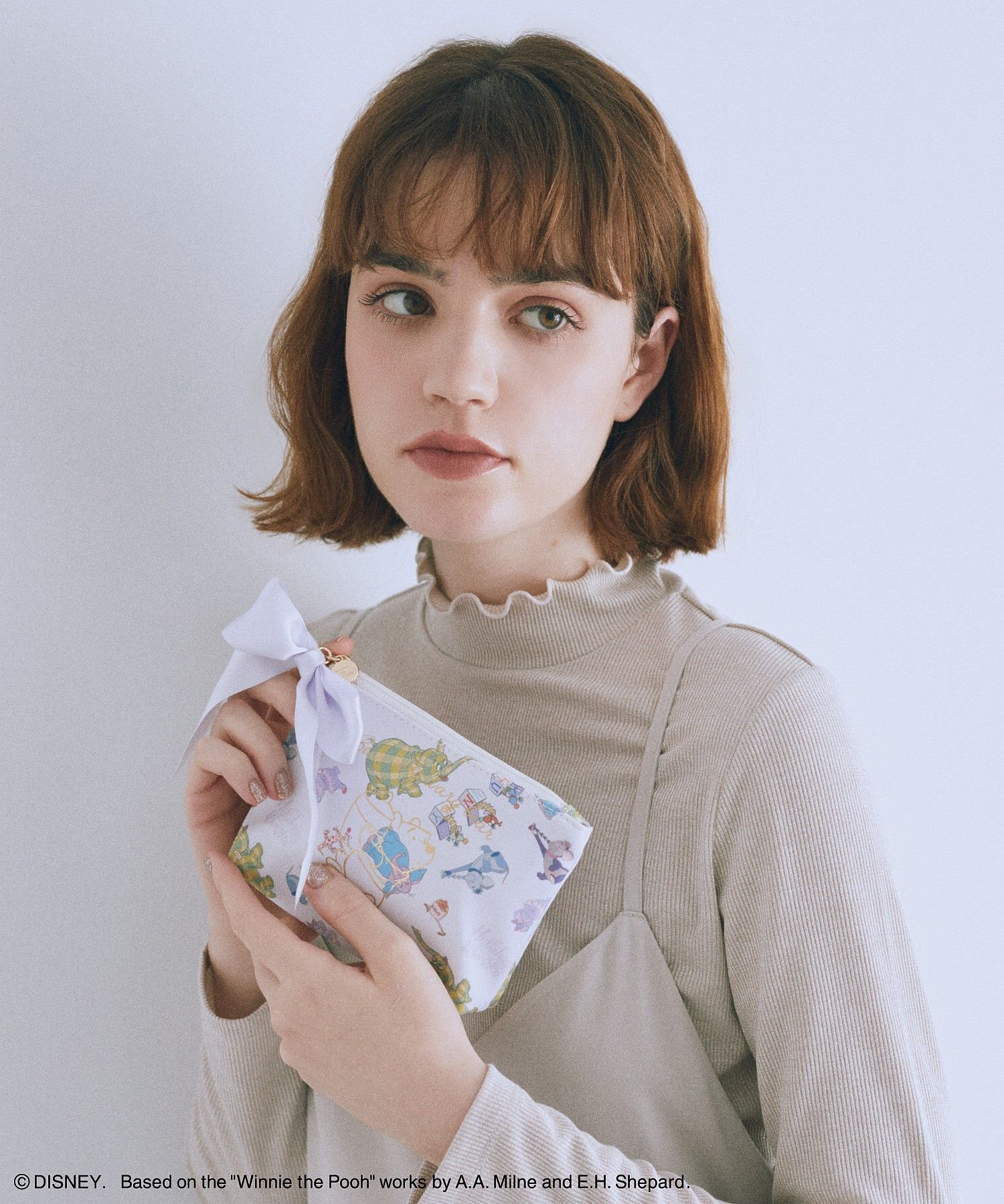 Maison de FLEUR Winnie the Pooh/ポーチ メゾン ド フルール 財布・ポーチ・ケース ポーチ パープル【送料無料】のサムネイル